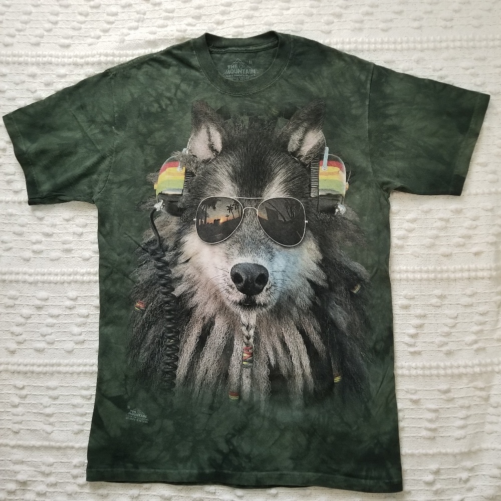 THE MOUNTAIN graphic dog with shades t-shirt